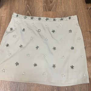 Beaded mini skirt